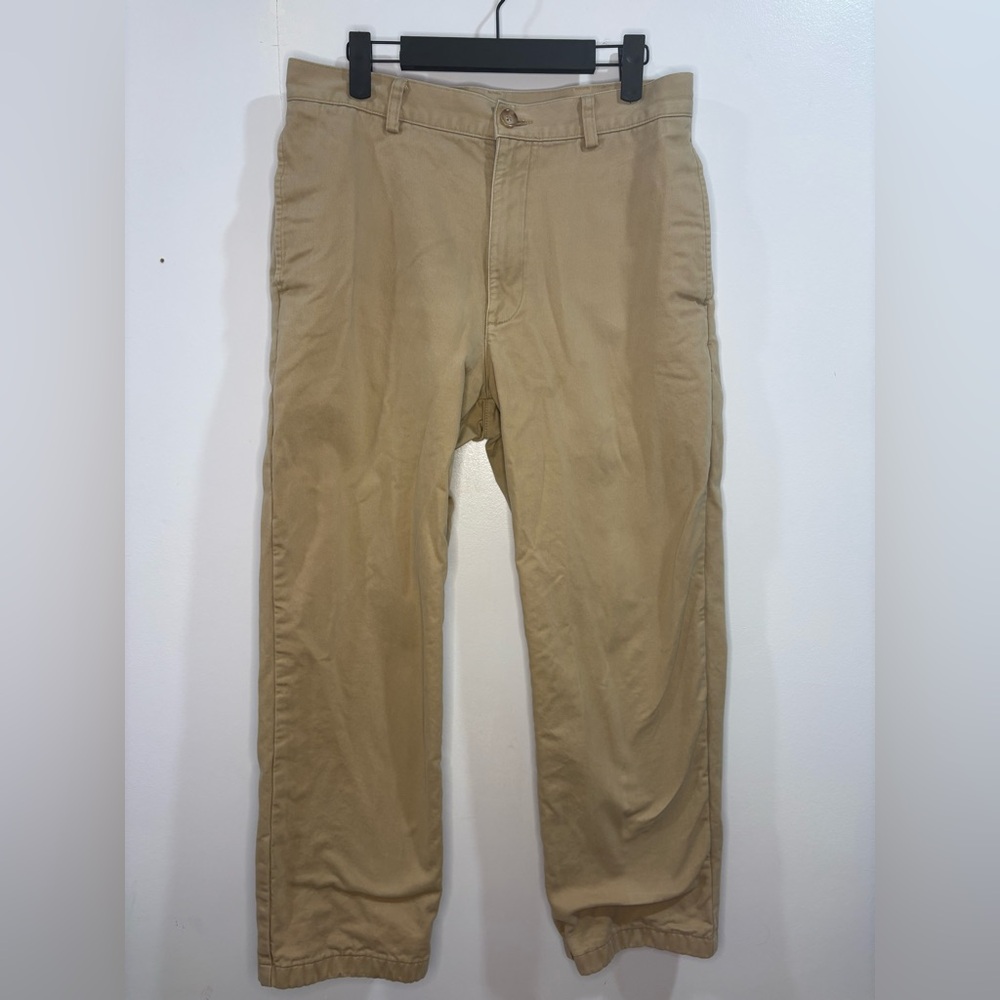 Men's LL Bean Natural Fit Flannel Lined Khaki Chinos Size 31x29